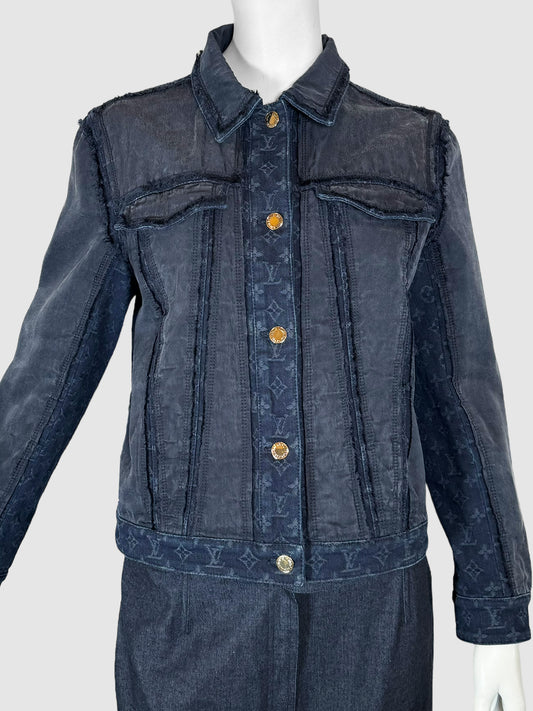Louis Vuitton Denim Monogram Jacket - Size 44