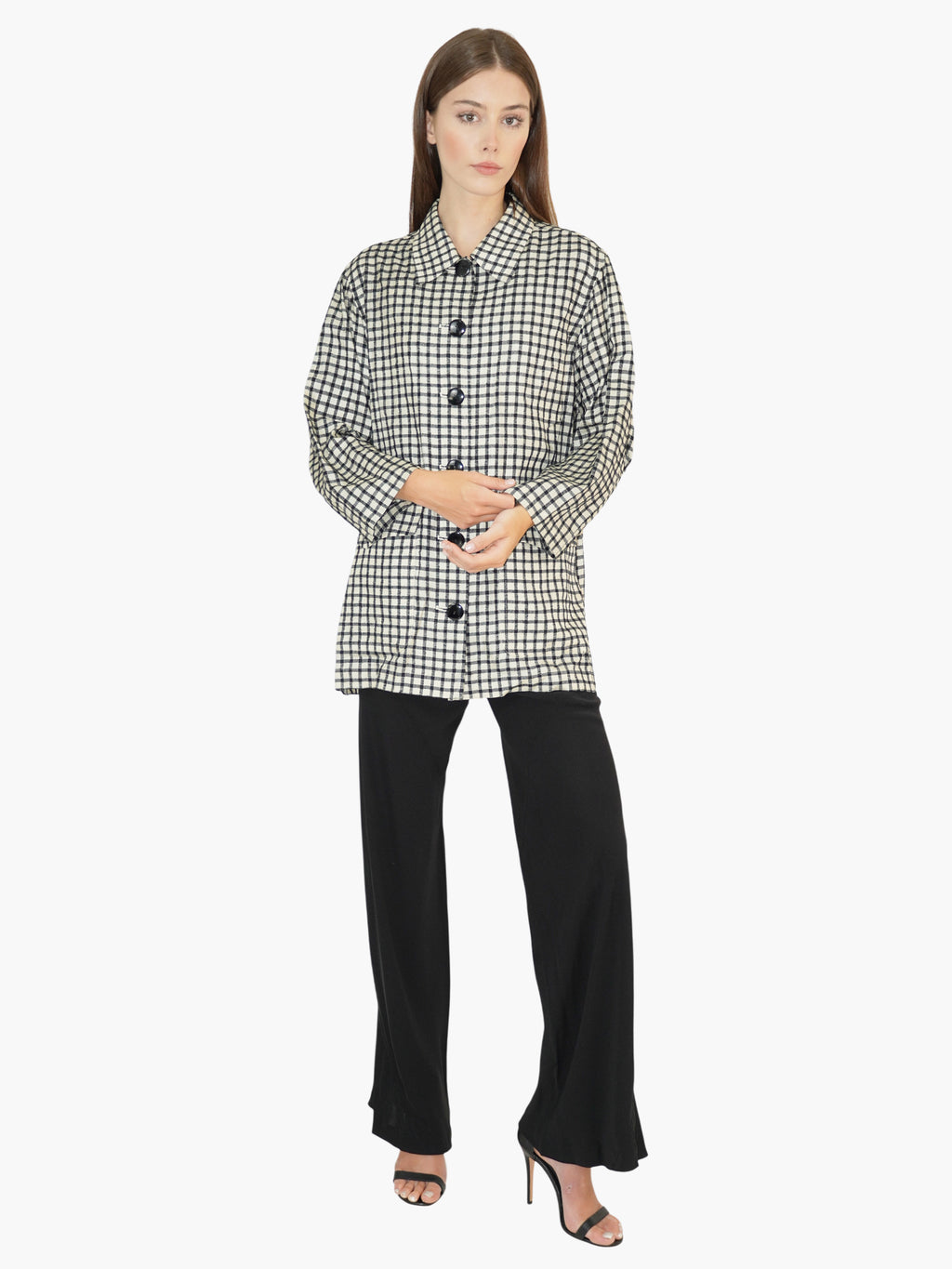 Check Button-Up Top