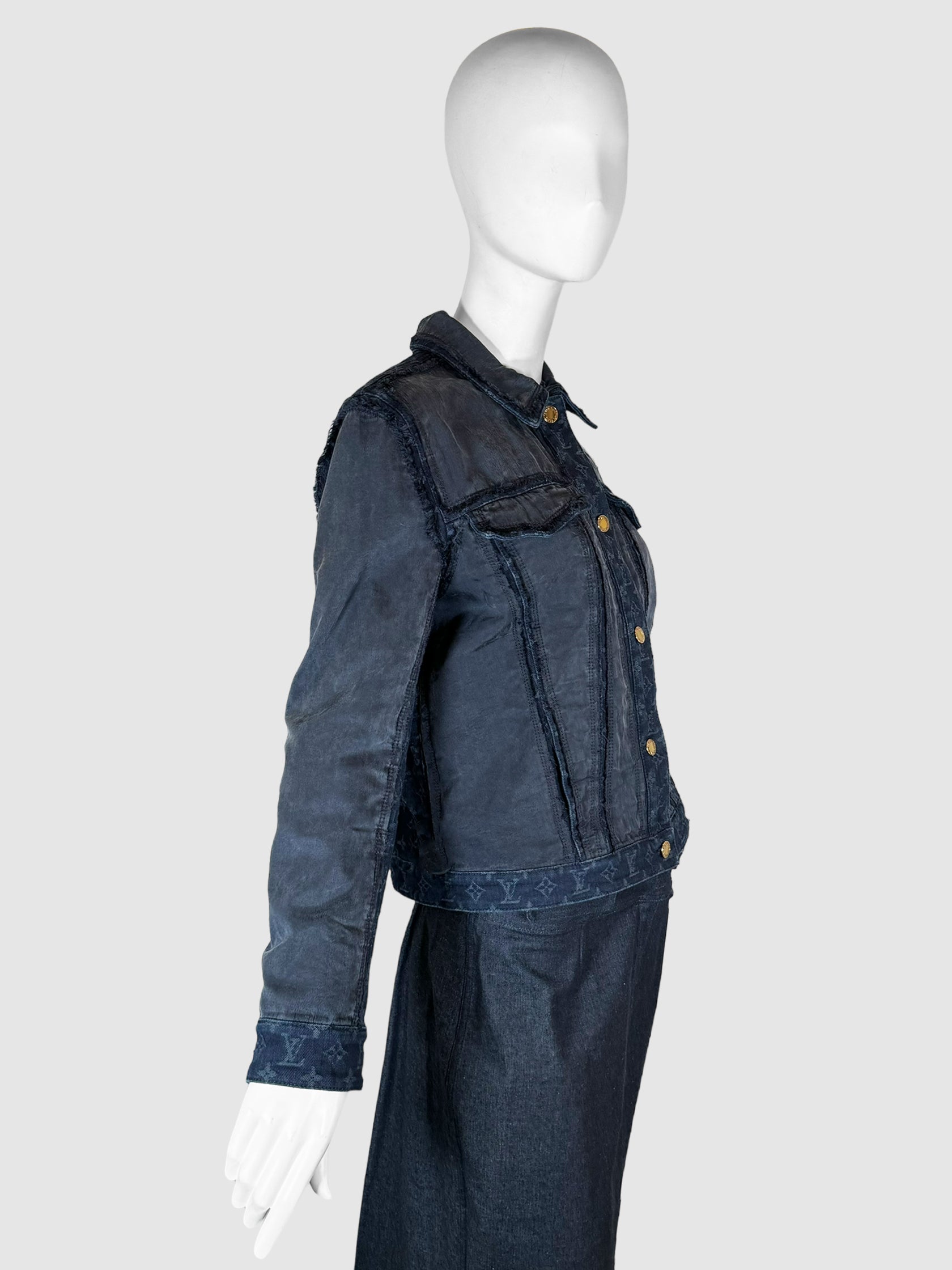 Louis Vuitton Denim Monogram Jacket - Size 44