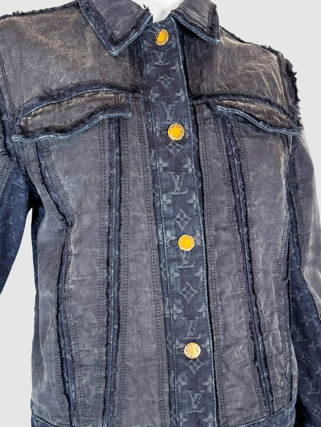 Louis Vuitton Denim Monogram Jacket - Size 44