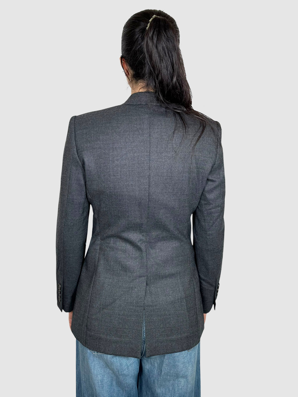 Wool Single-Button Blazer