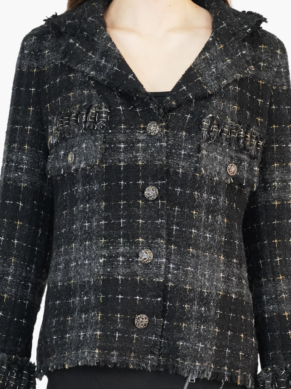 2008 Tweed Fringe Blazer