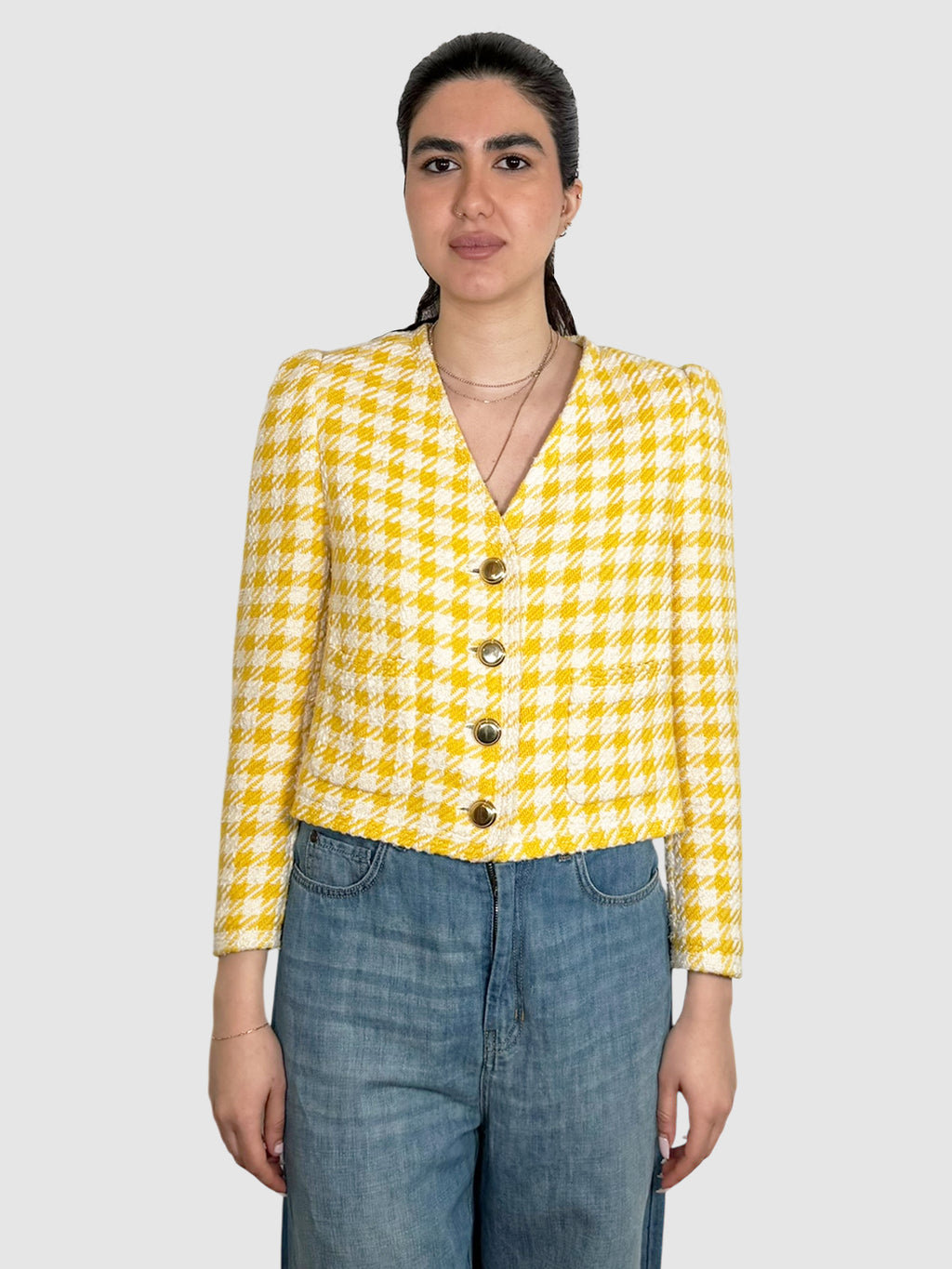 Houndstooth Tweed Jacket