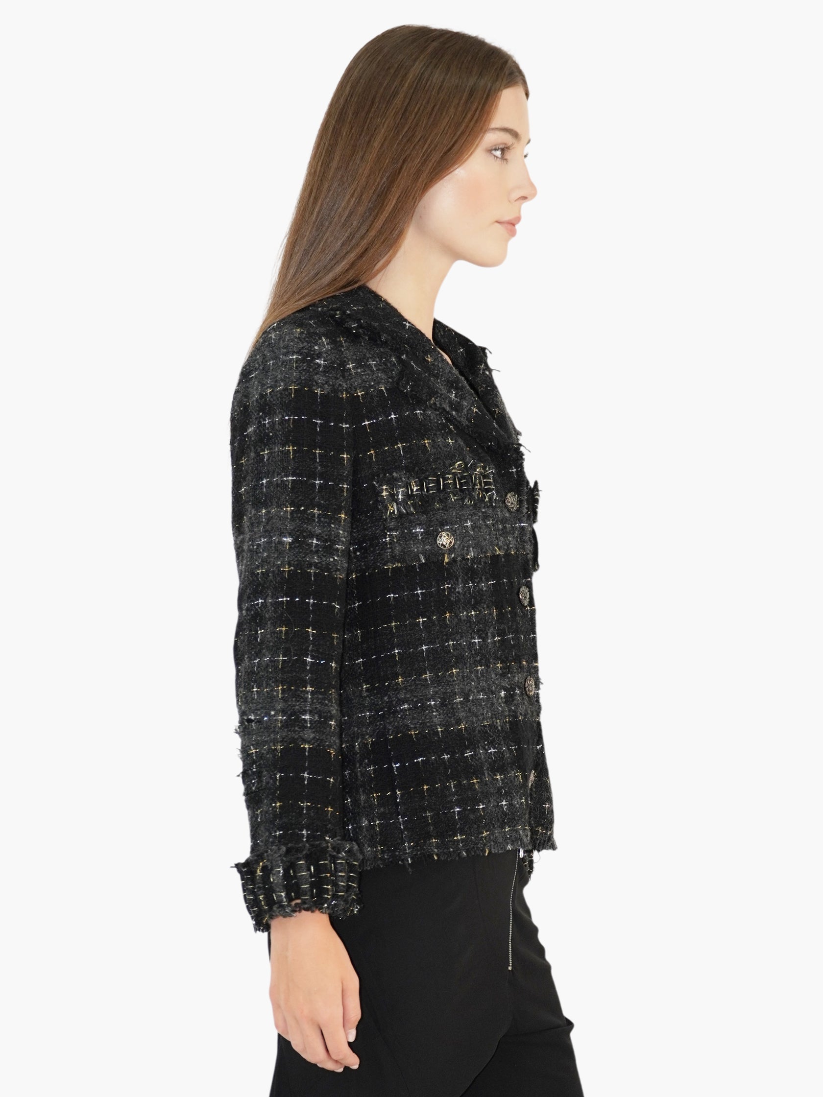2008 Tweed Fringe Blazer