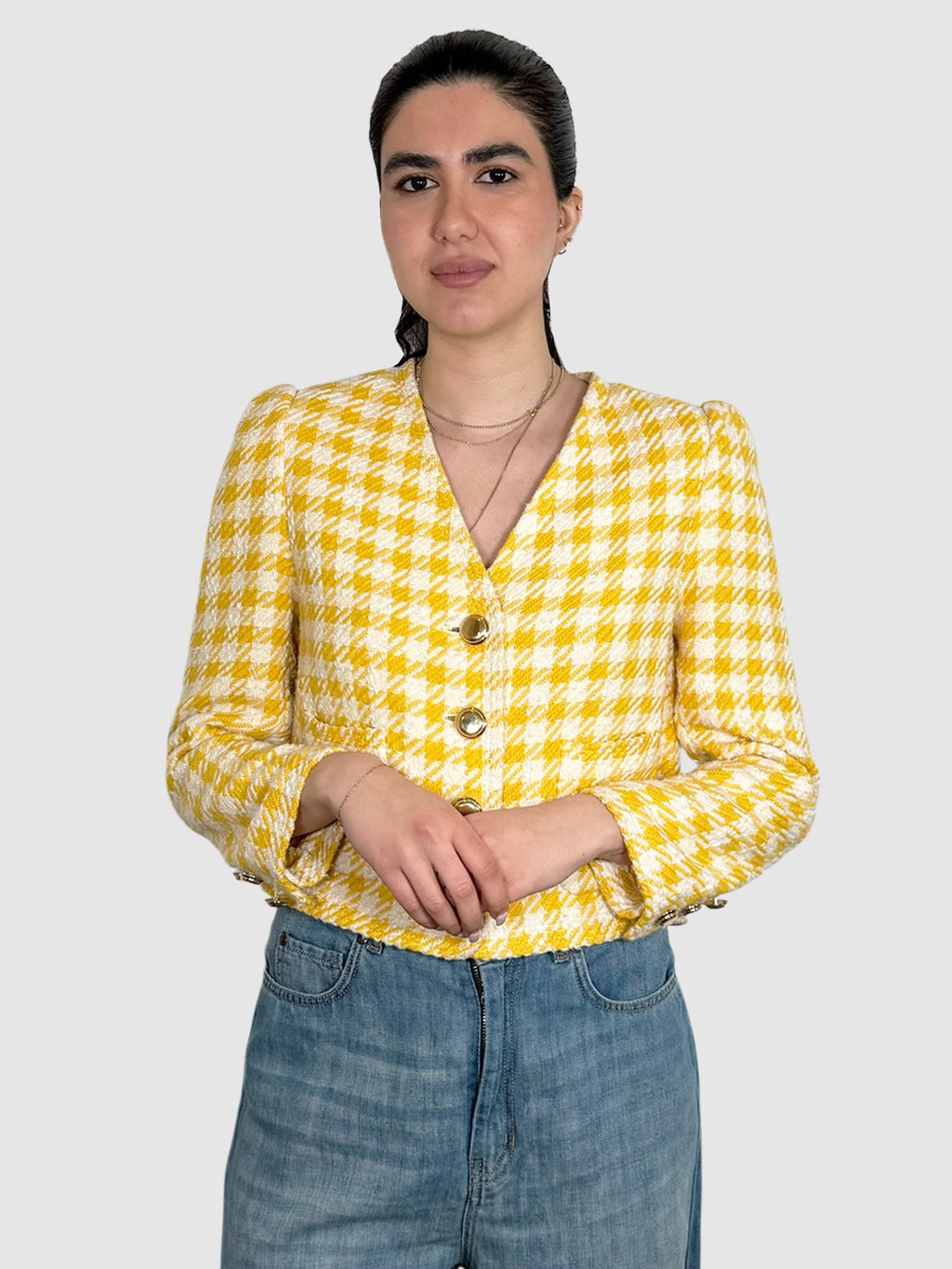 Houndstooth Tweed Jacket