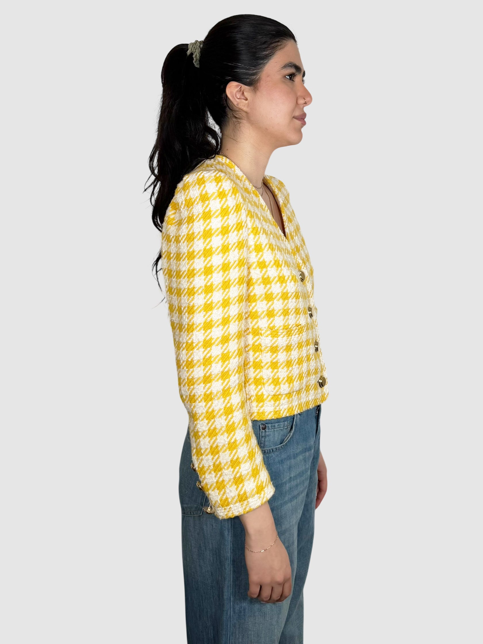 Houndstooth Tweed Jacket