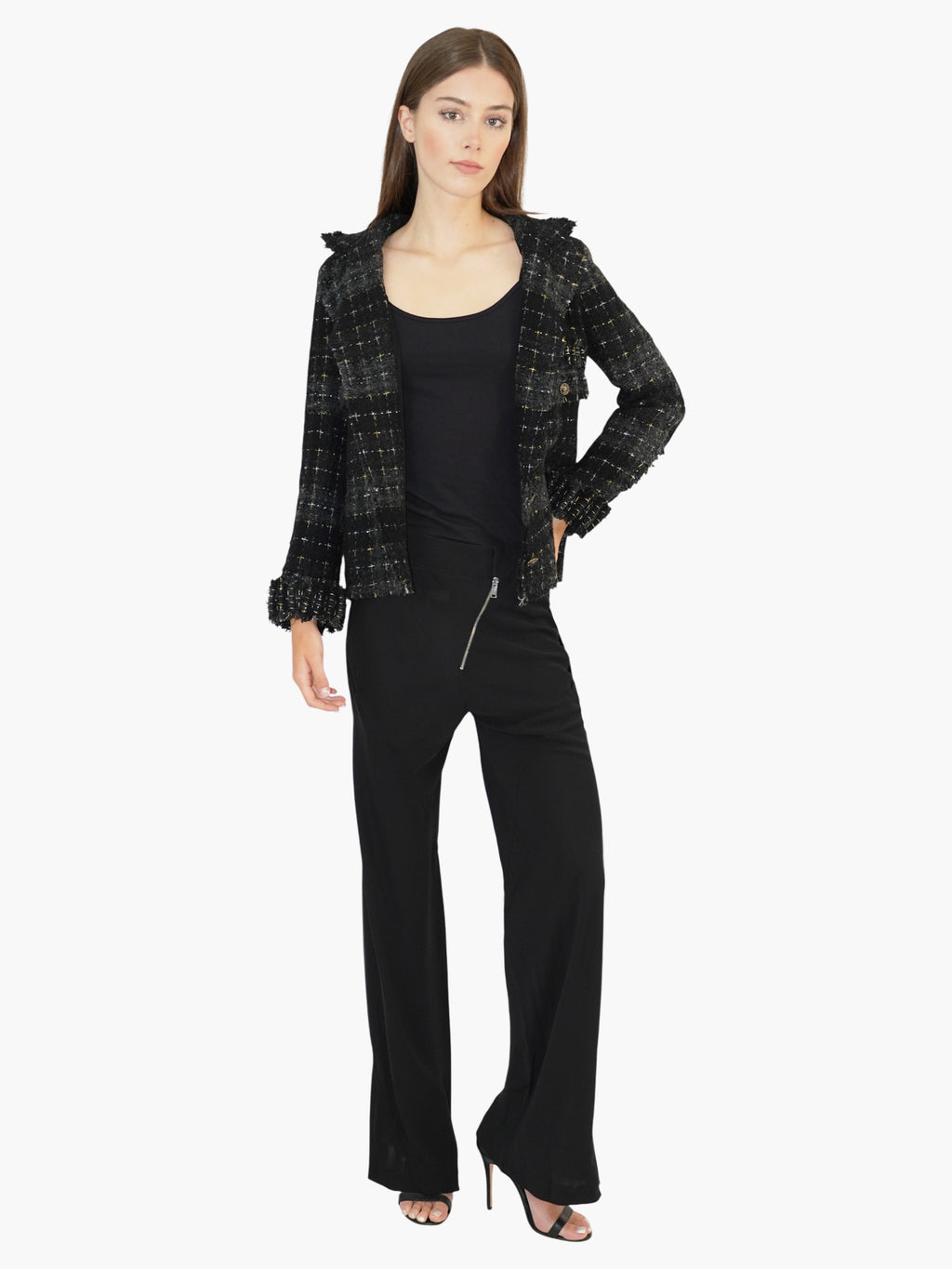 2008 Tweed Fringe Blazer