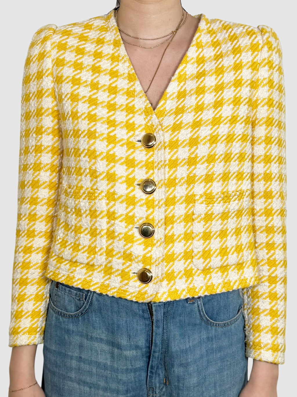 Houndstooth Tweed Jacket