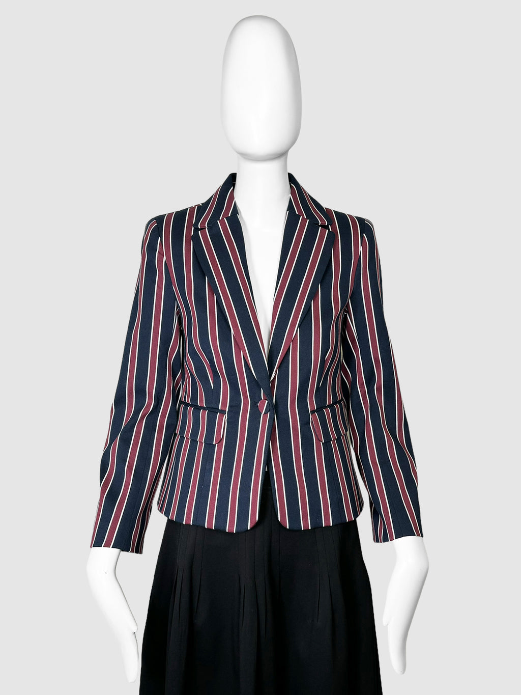 Vertical Stripe Blazer - Size 2