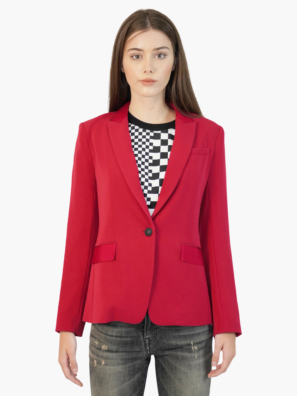 Wool Single-Button Blazer