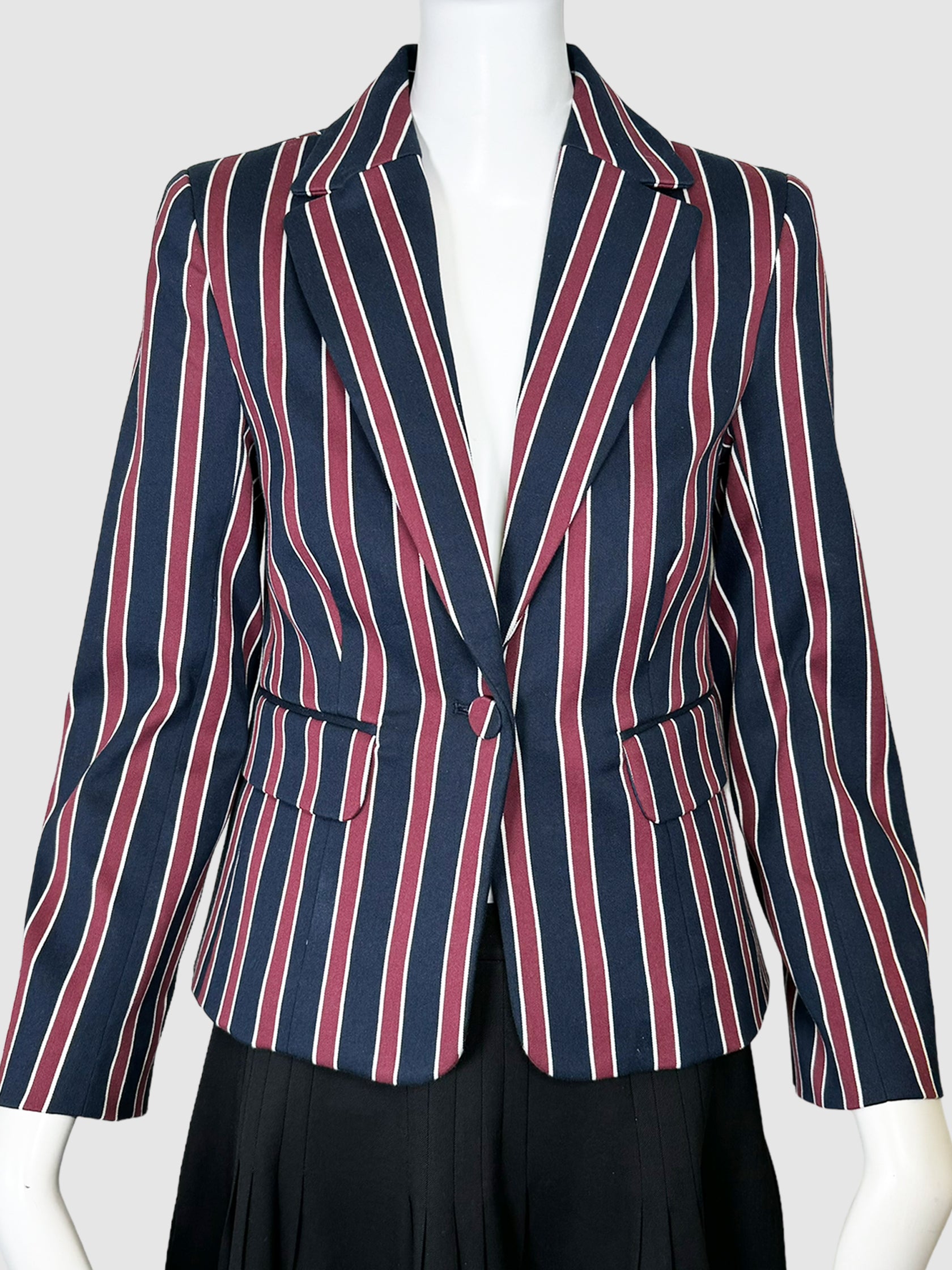 Vertical Stripe Blazer - Size 2