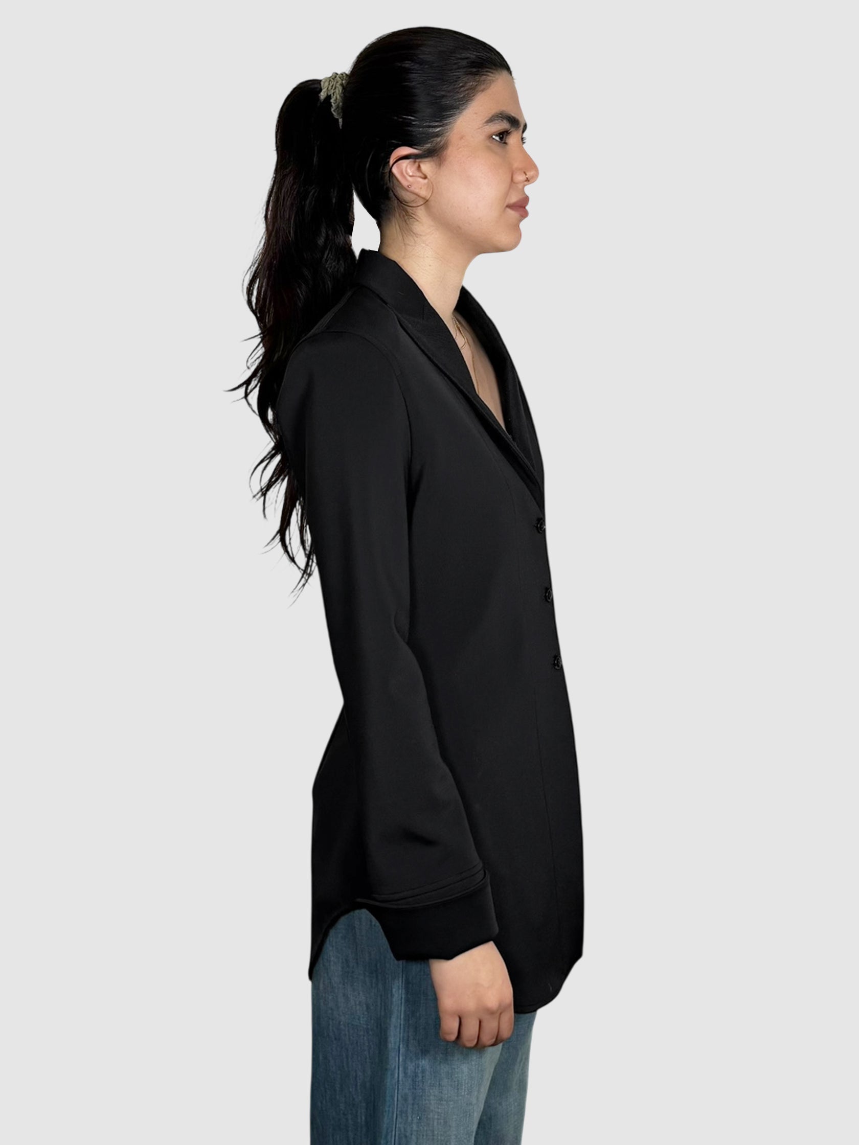 Cinched Button-Up Blazer