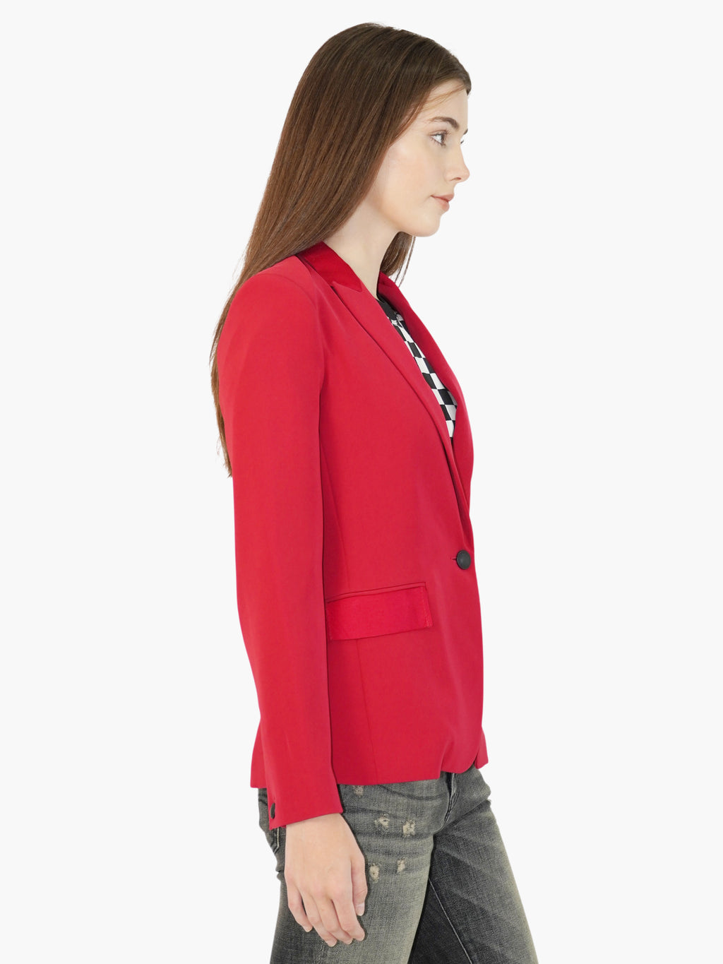 Wool Single-Button Blazer