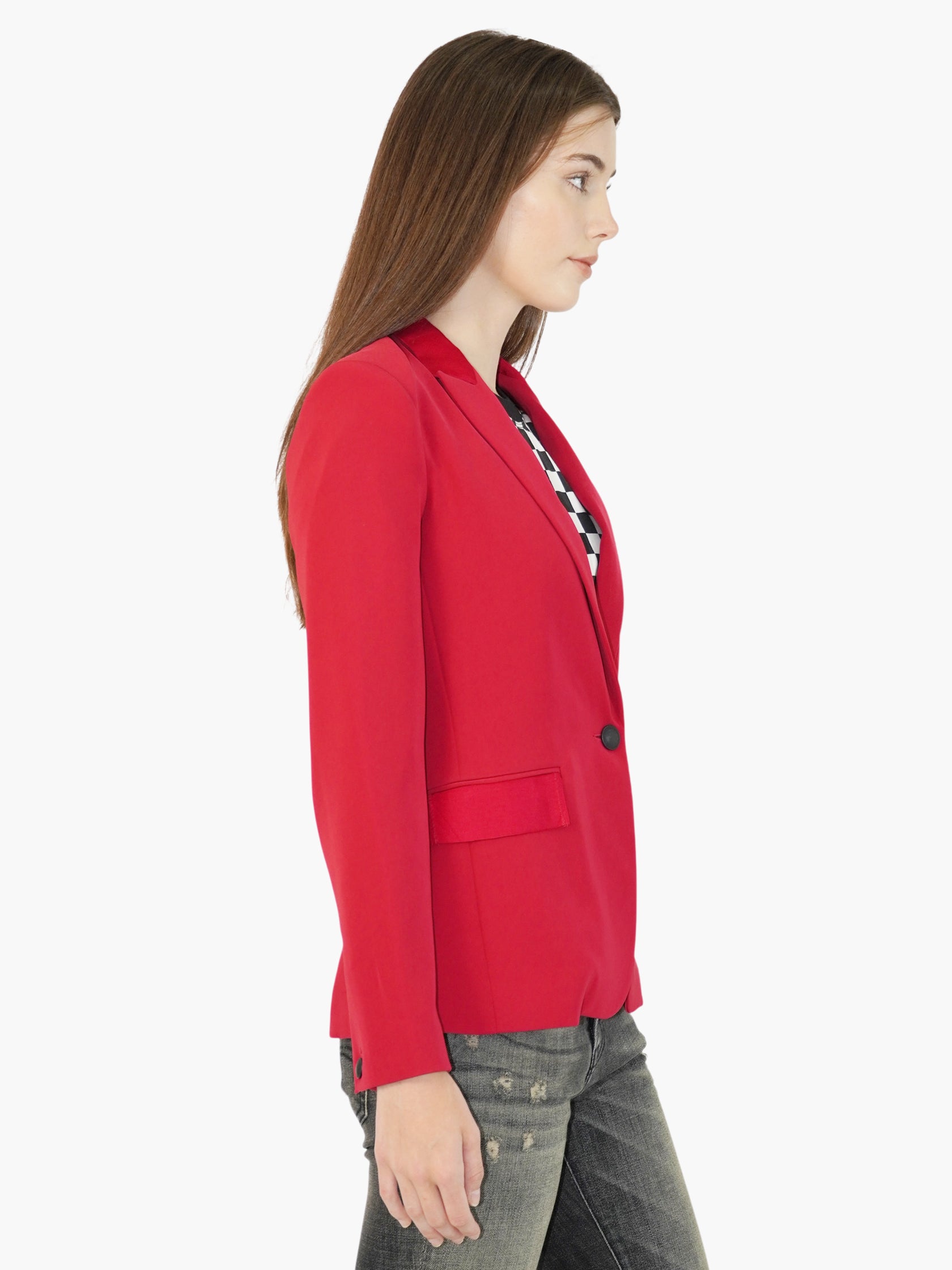 Wool Single-Button Blazer