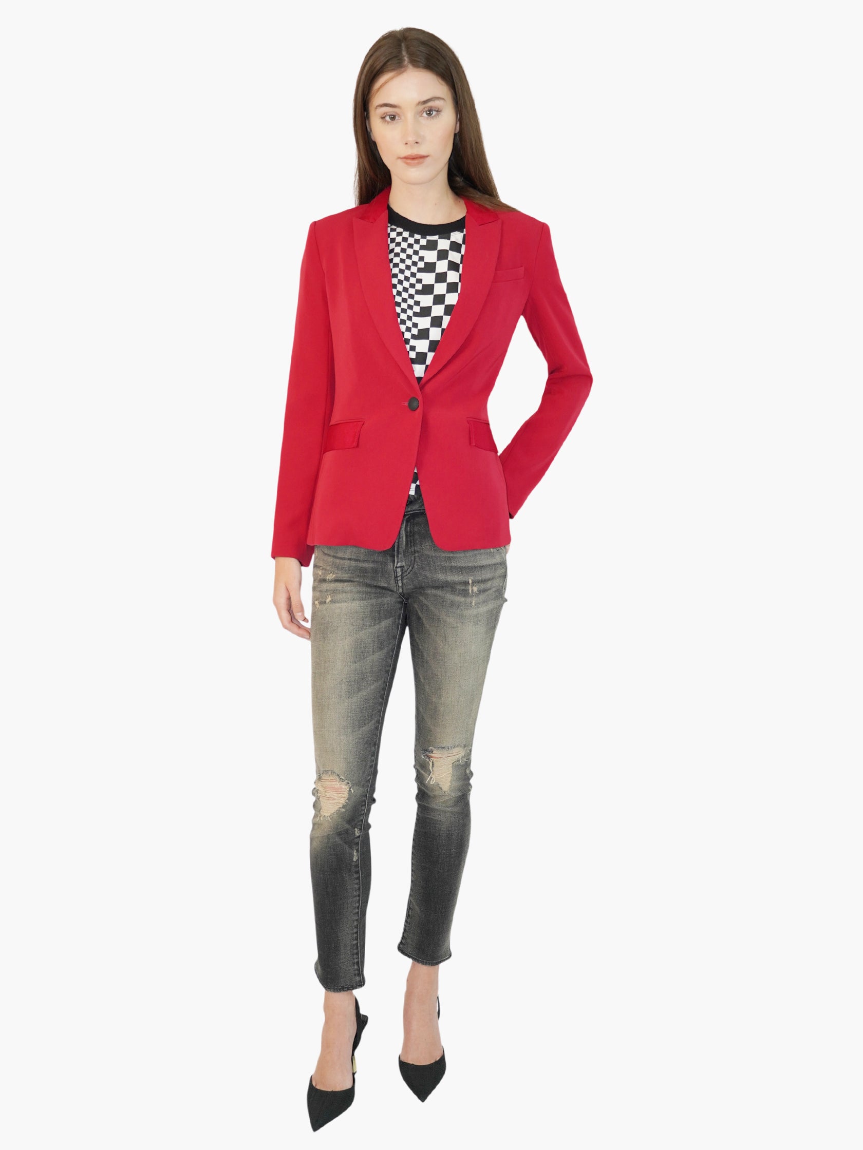 Wool Single-Button Blazer