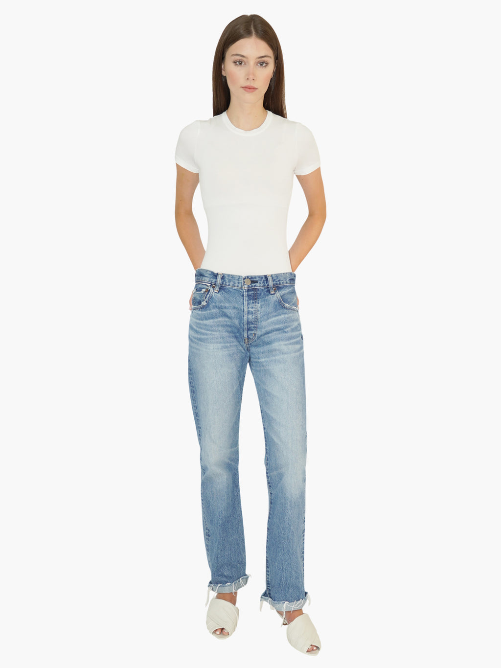 Raw Hem Relaxed Jeans