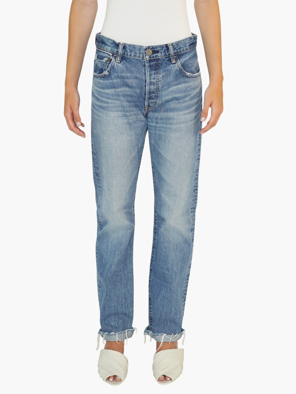Raw Hem Relaxed Jeans