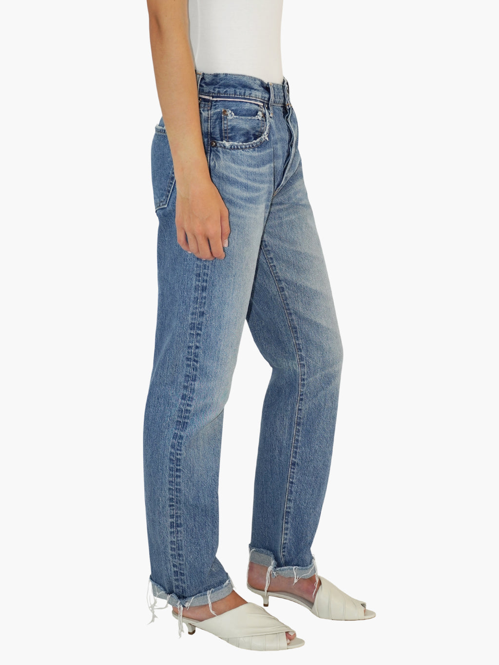 Raw Hem Relaxed Jeans
