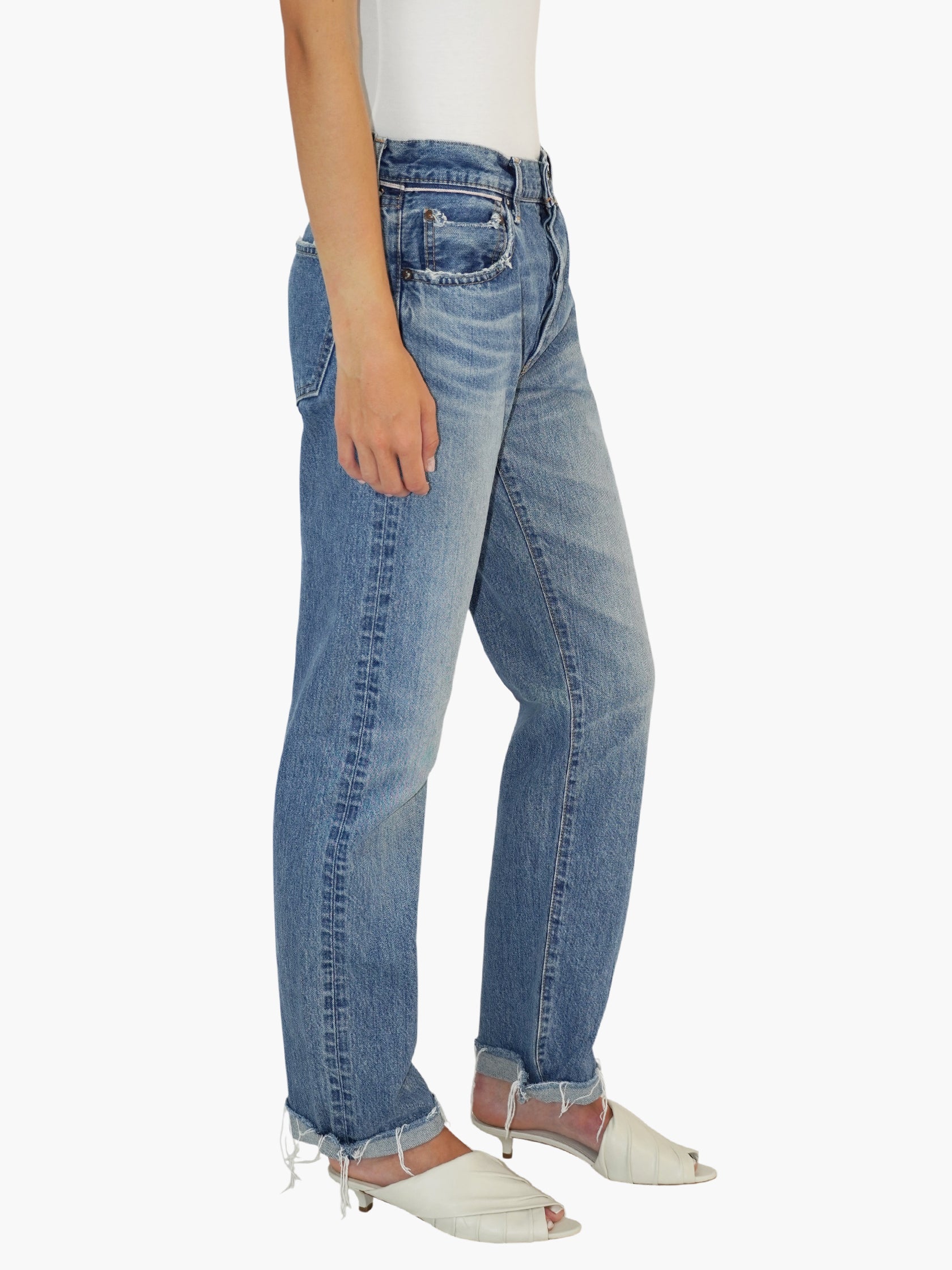 Raw Hem Relaxed Jeans