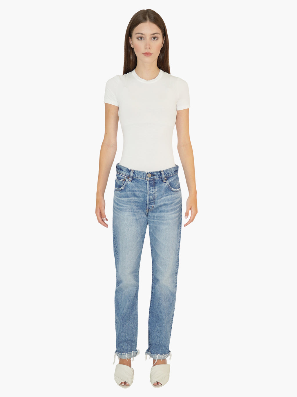 Raw Hem Relaxed Jeans