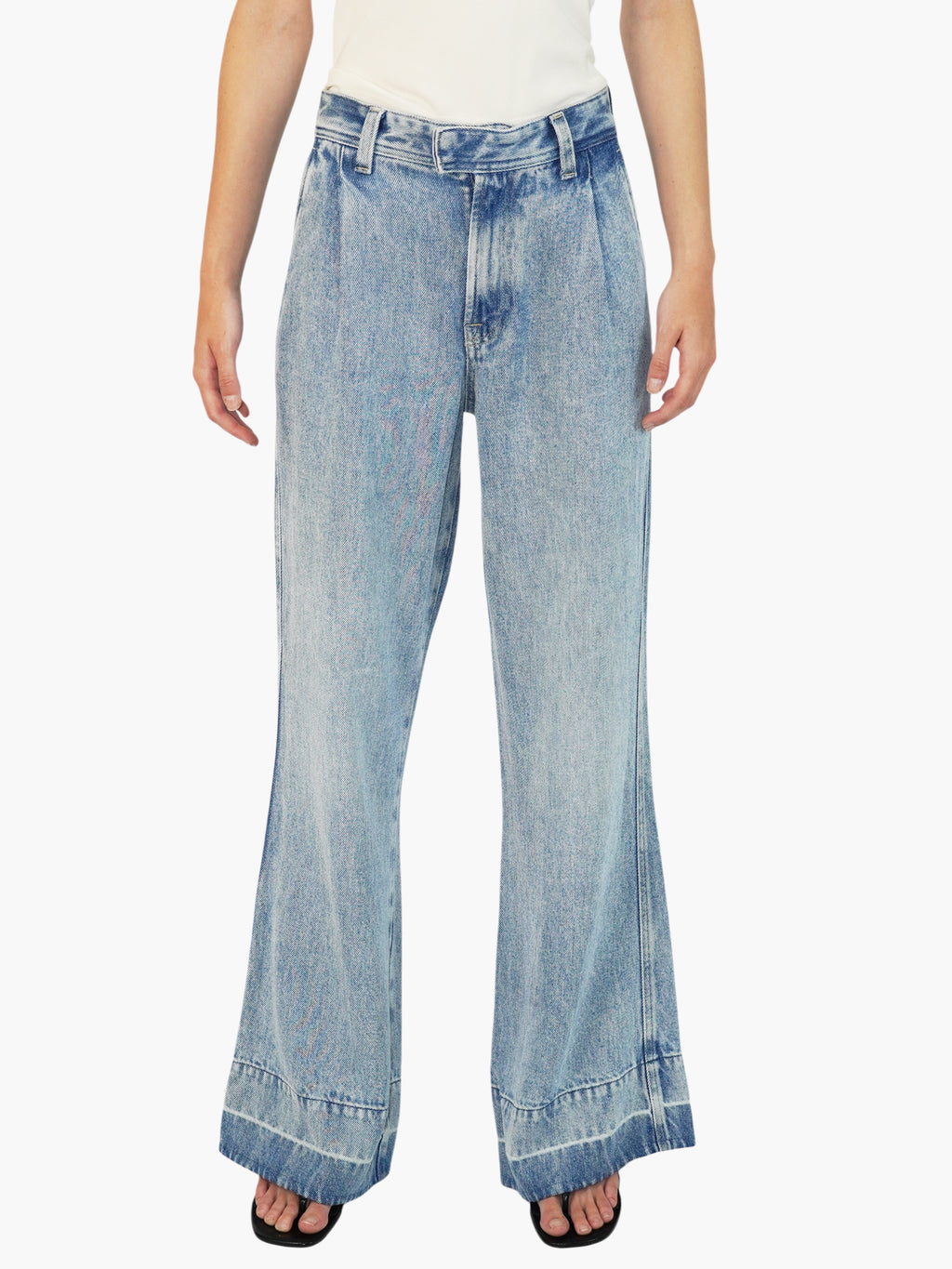 Denim-Like Trouser Pants