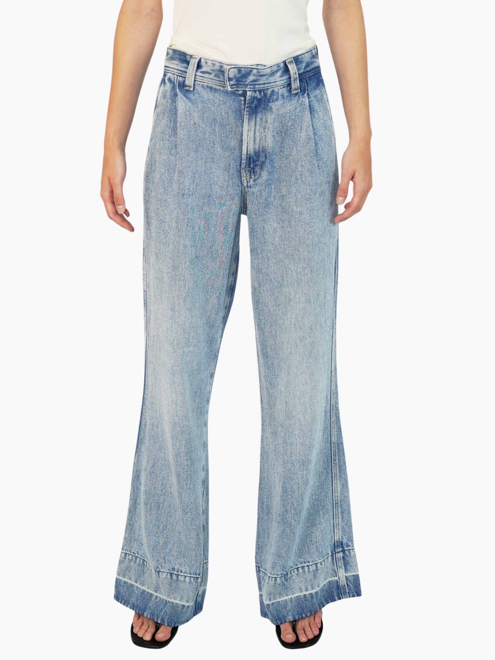 Denim-Like Trouser Pants