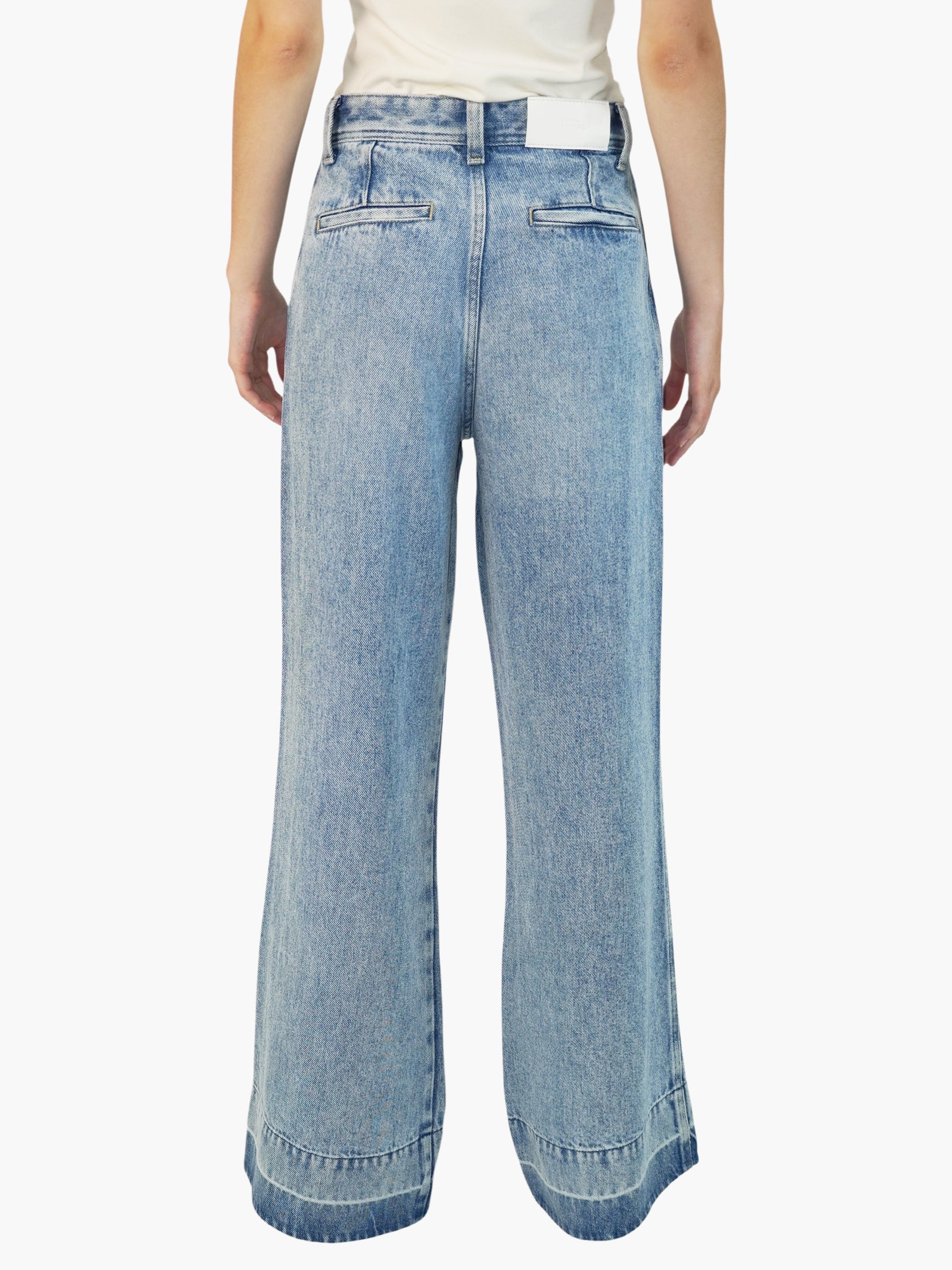 Denim-Like Trouser Pants