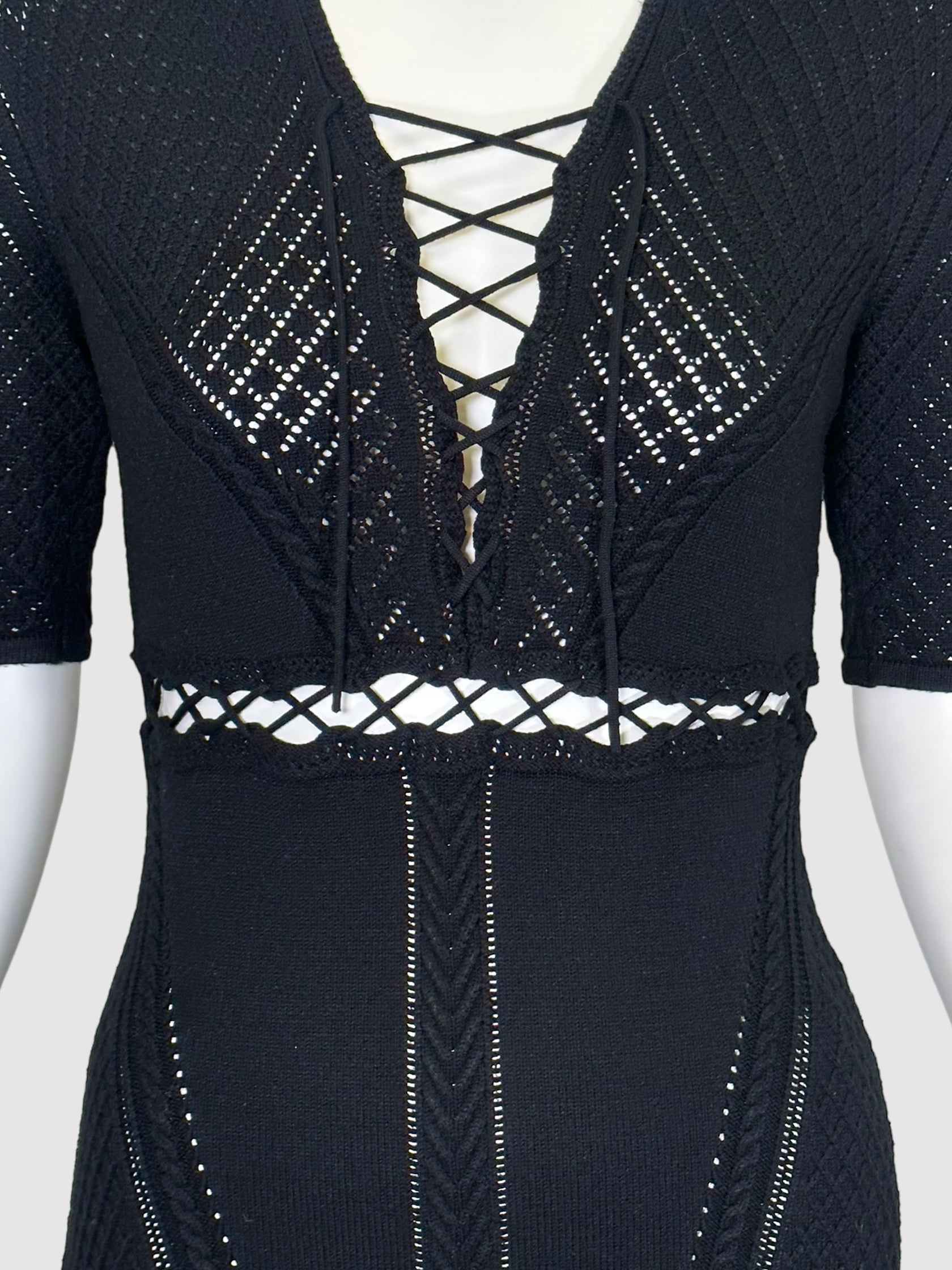 Jonathan Simkhai Knitted Crochet Dress - Size S