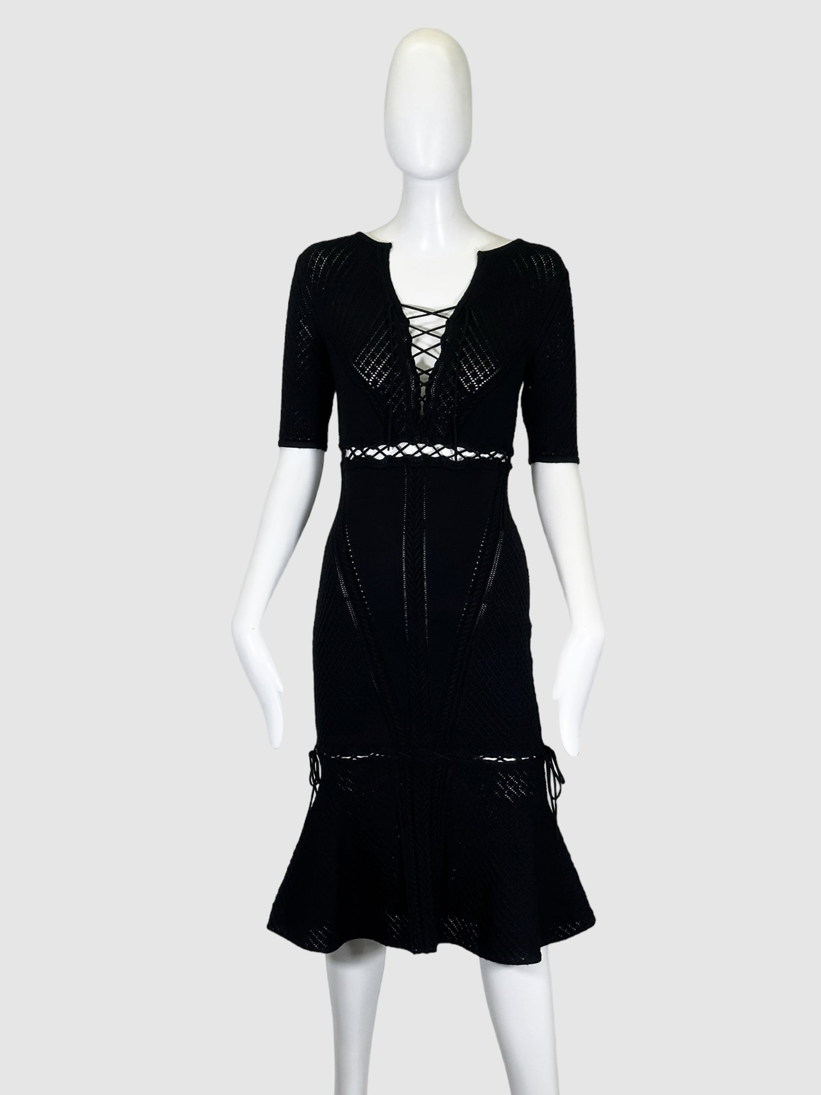 Jonathan Simkhai Knitted Crochet Dress - Size S