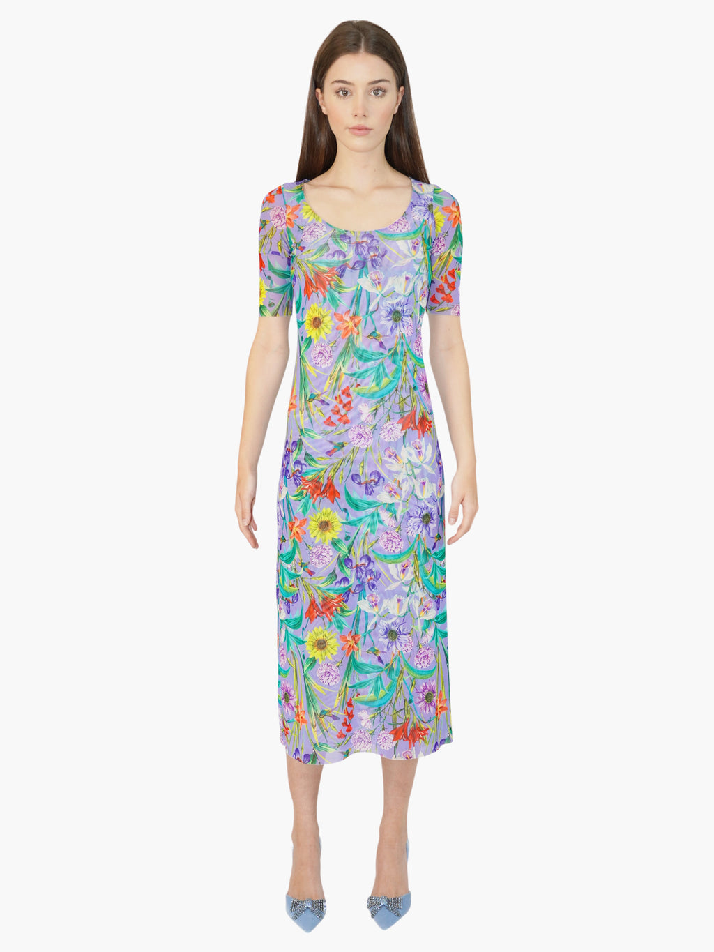 Floral Mesh Dress