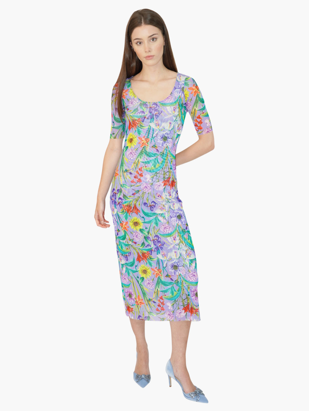 Floral Mesh Dress