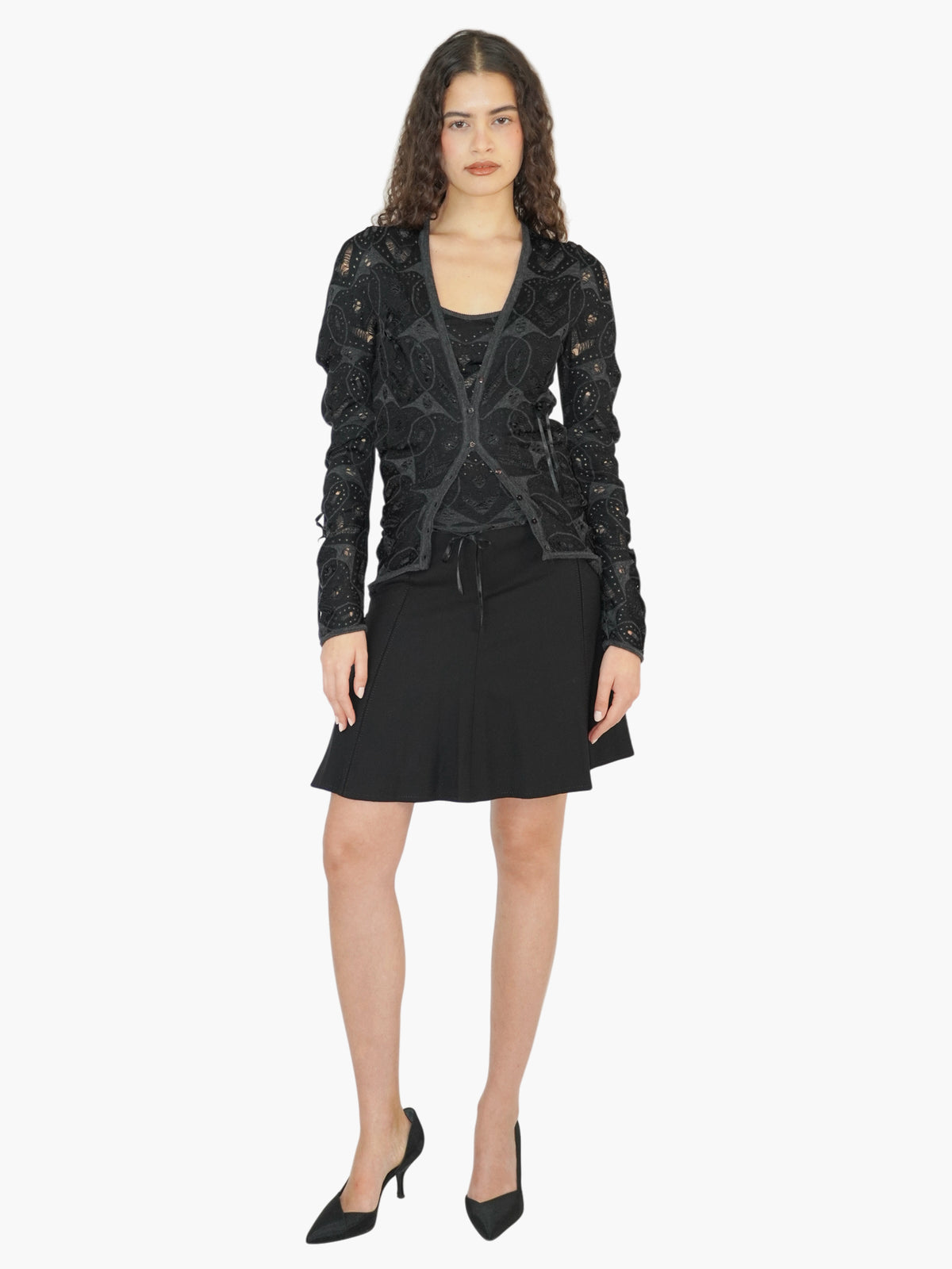 Patterned Cardigan Set