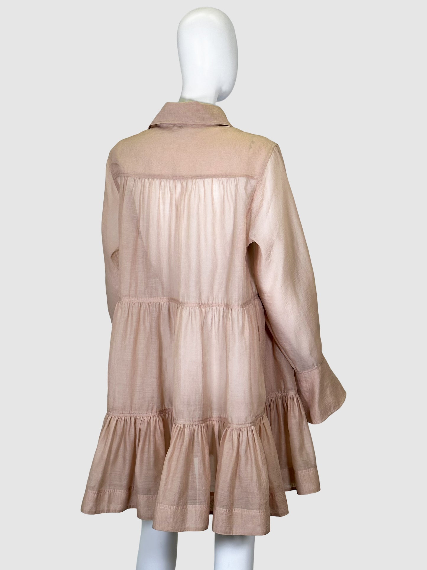 Jonathan Simkhai Sheer Shirt Dress - Size L