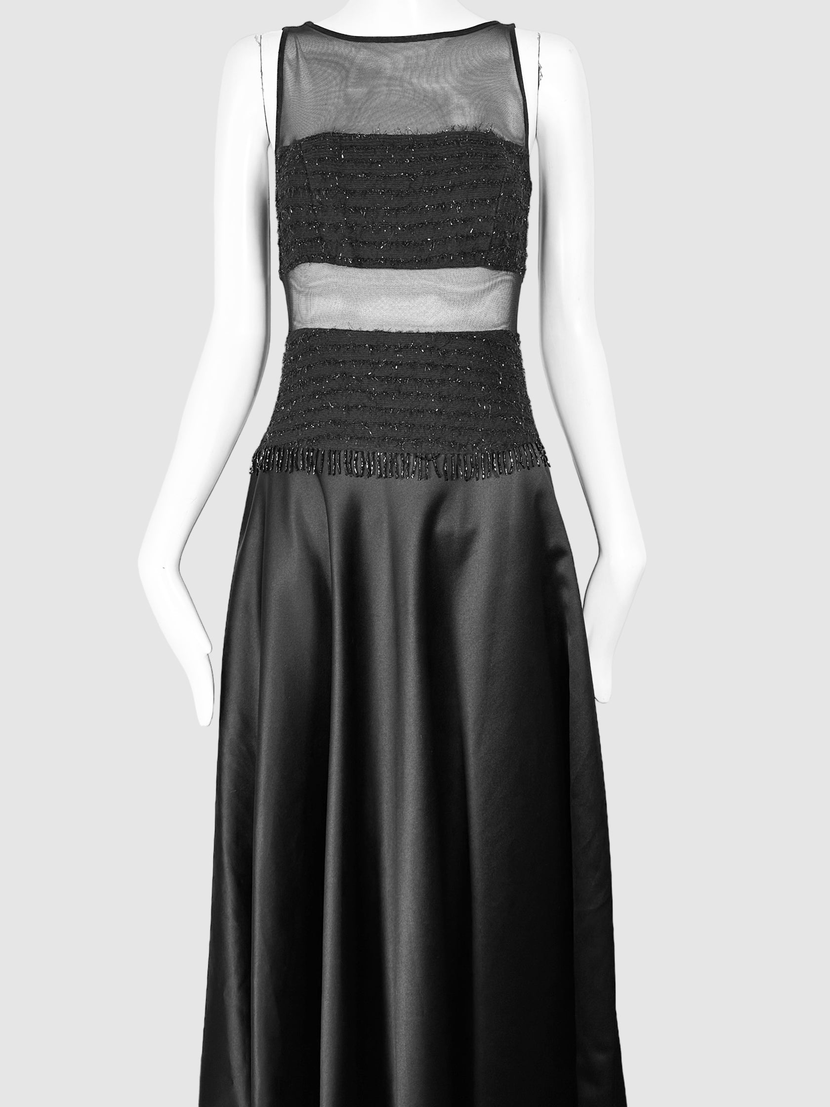 JS Collections Beaded Mesh Maxi Dress - Size 4 Second Nature Boutique JS Collections Beaded Mesh Maxi Dress - Size 4 Second Nature Boutique