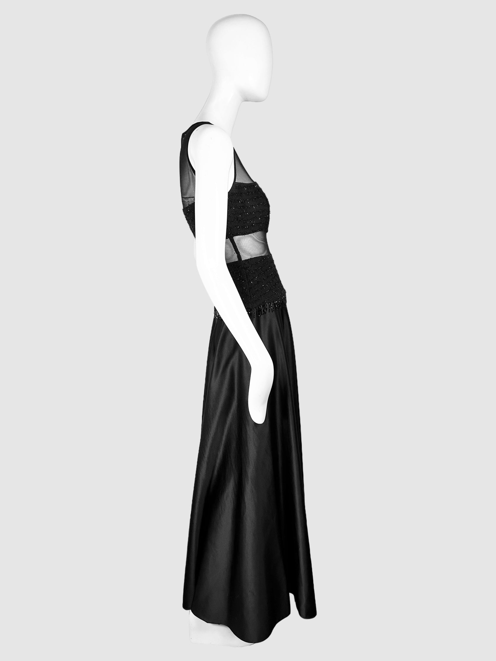 JS Collections Beaded Mesh Maxi Dress - Size 4 Second Nature Boutique JS Collections Beaded Mesh Maxi Dress - Size 4 Second Nature Boutique