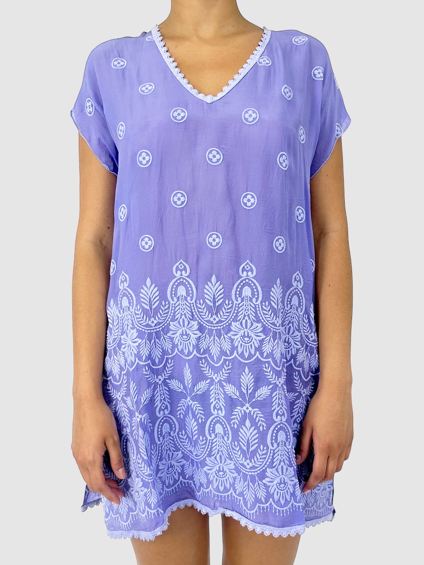 Embroidered Flower Tunic