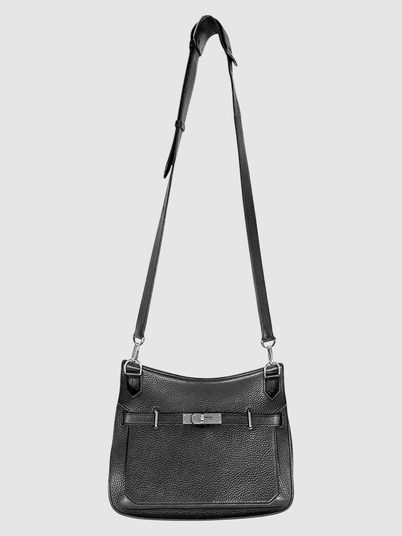 Hermès Black Clemence Leather Jypsiere 28 Crossbody Bag Luxury Designer Resale Consignment Secondhand Toronto Hermes