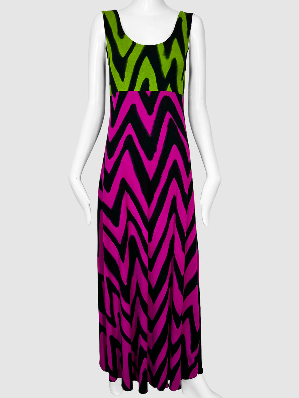 Chevron Print Maxi Dress - Size M