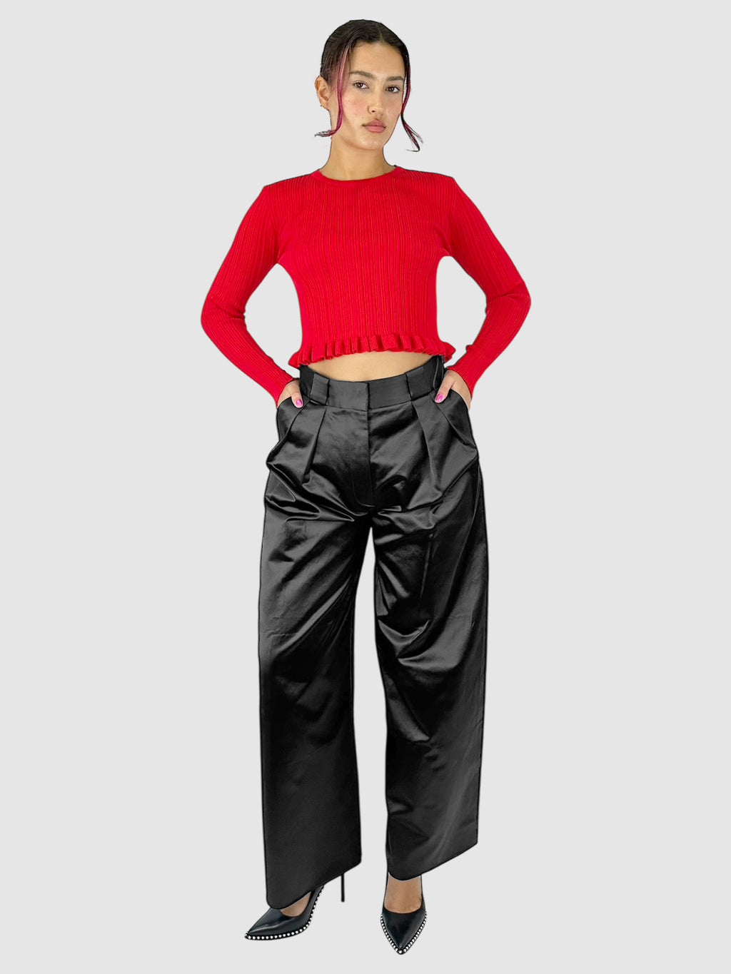 Pleated Wide Leg Pants