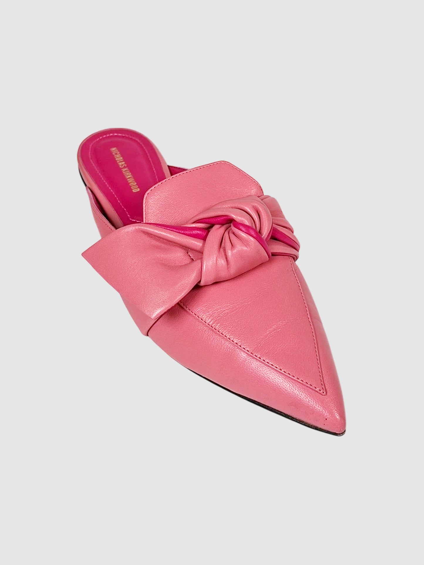 Knotted Leather Mules