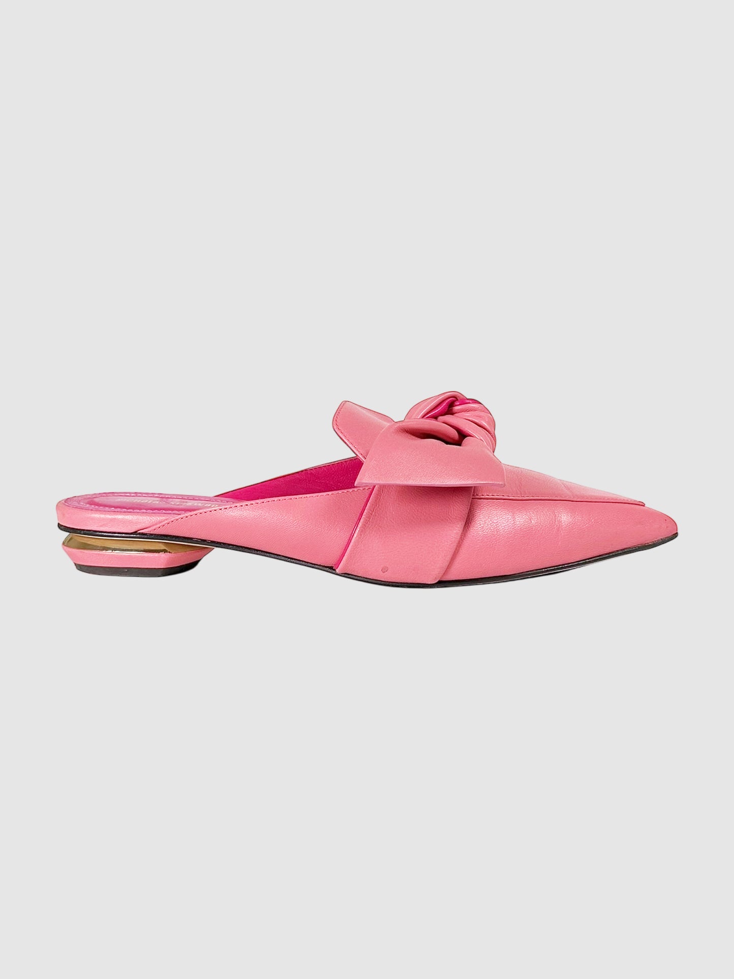Knotted Leather Mules