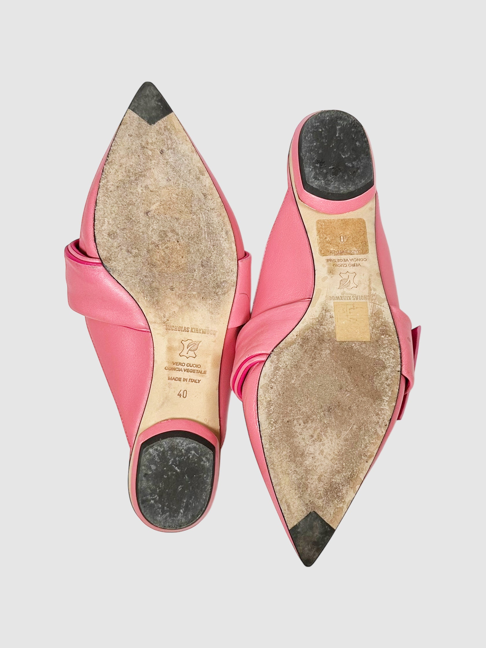 Knotted Leather Mules