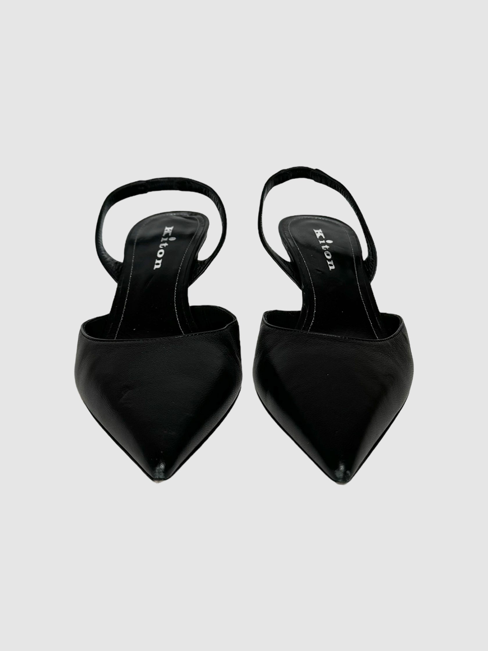 Leather Kitten Heels - Size 39