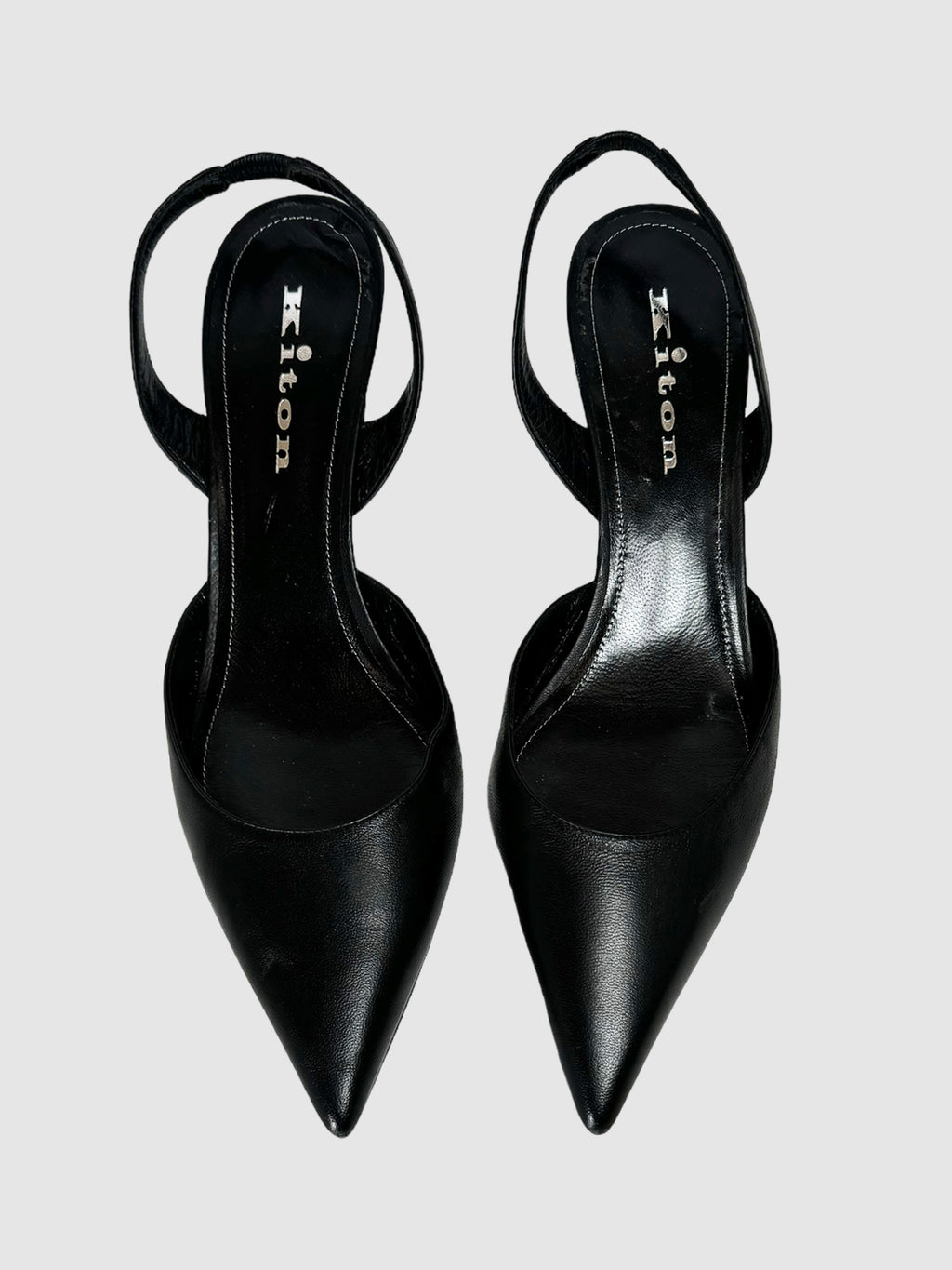 Leather Kitten Heels - Size 39