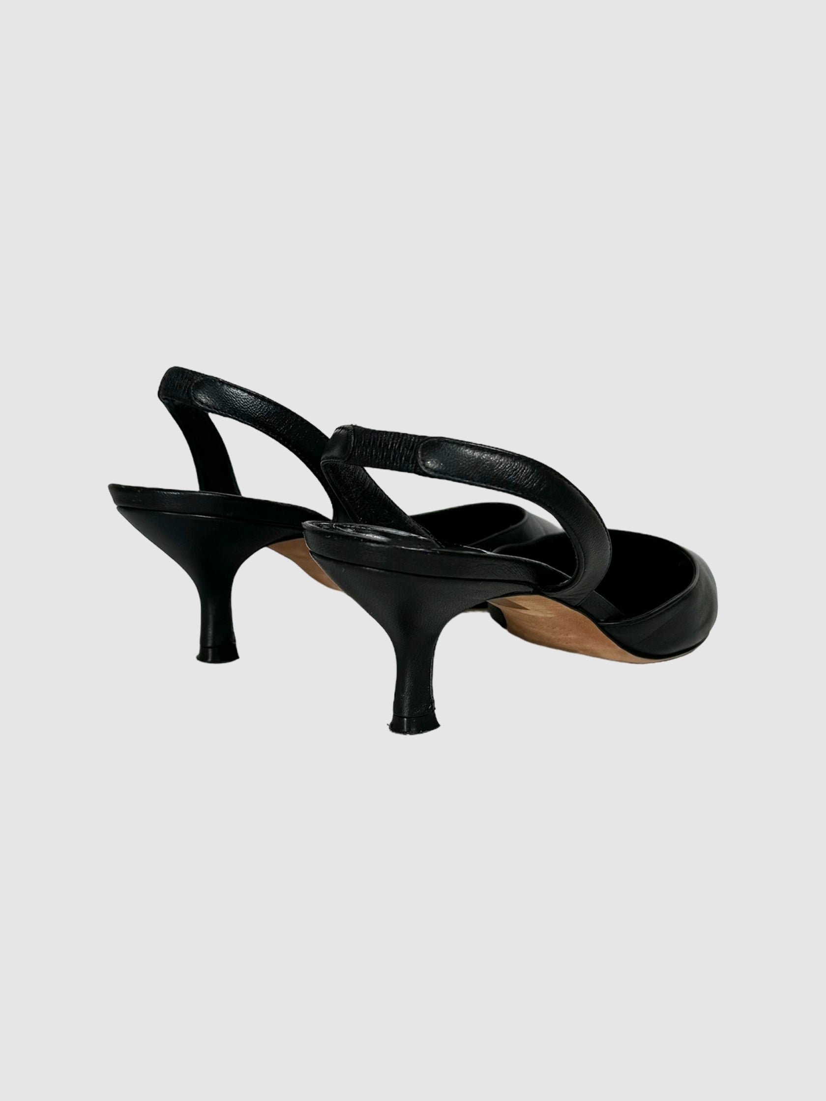 Leather Kitten Heels - Size 39