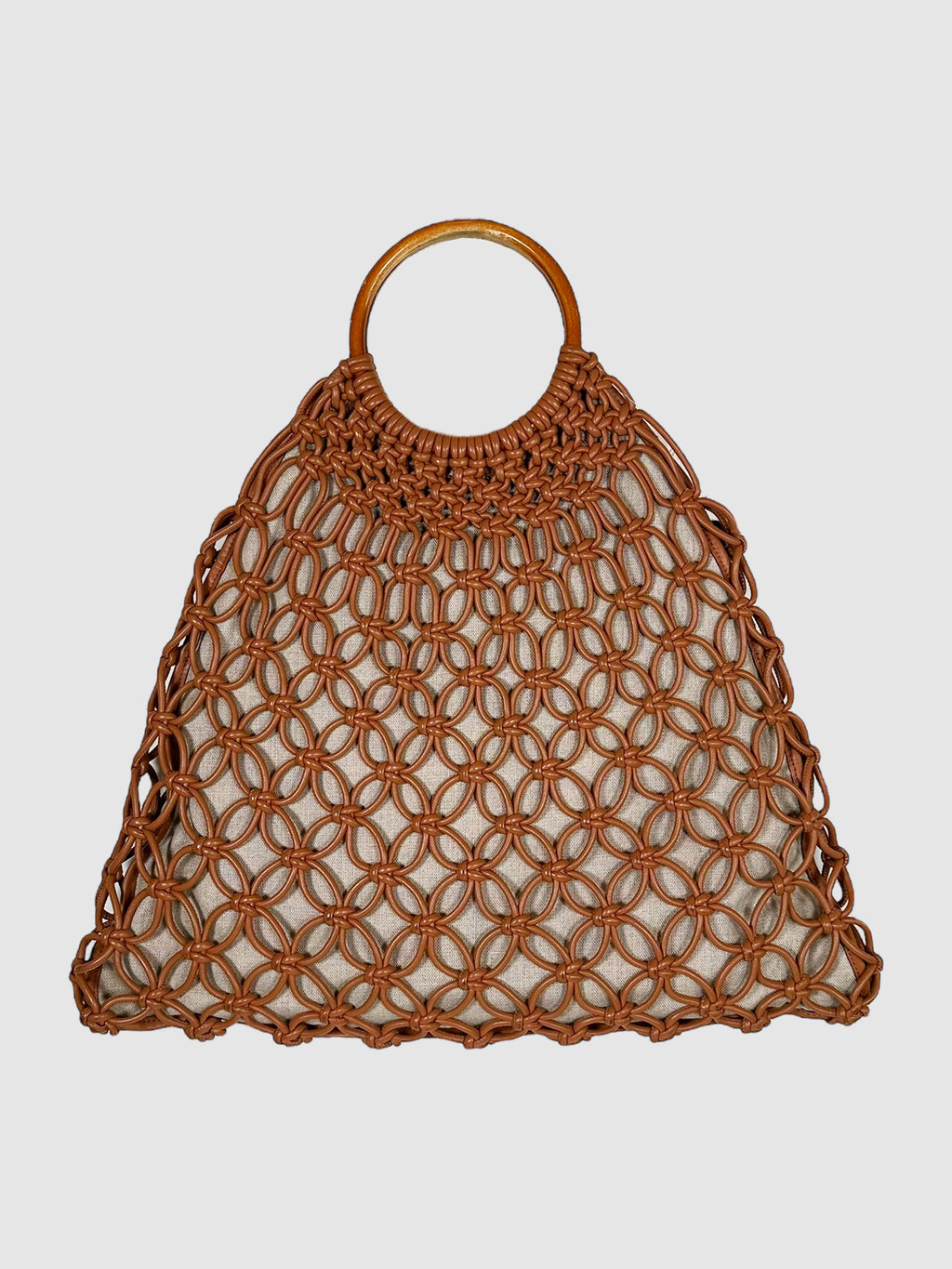 Michael Kors Brown and Beige Cooper Woven Leather Tote Consignment Secondhand Designer Luxury Resale Toronto Trendy