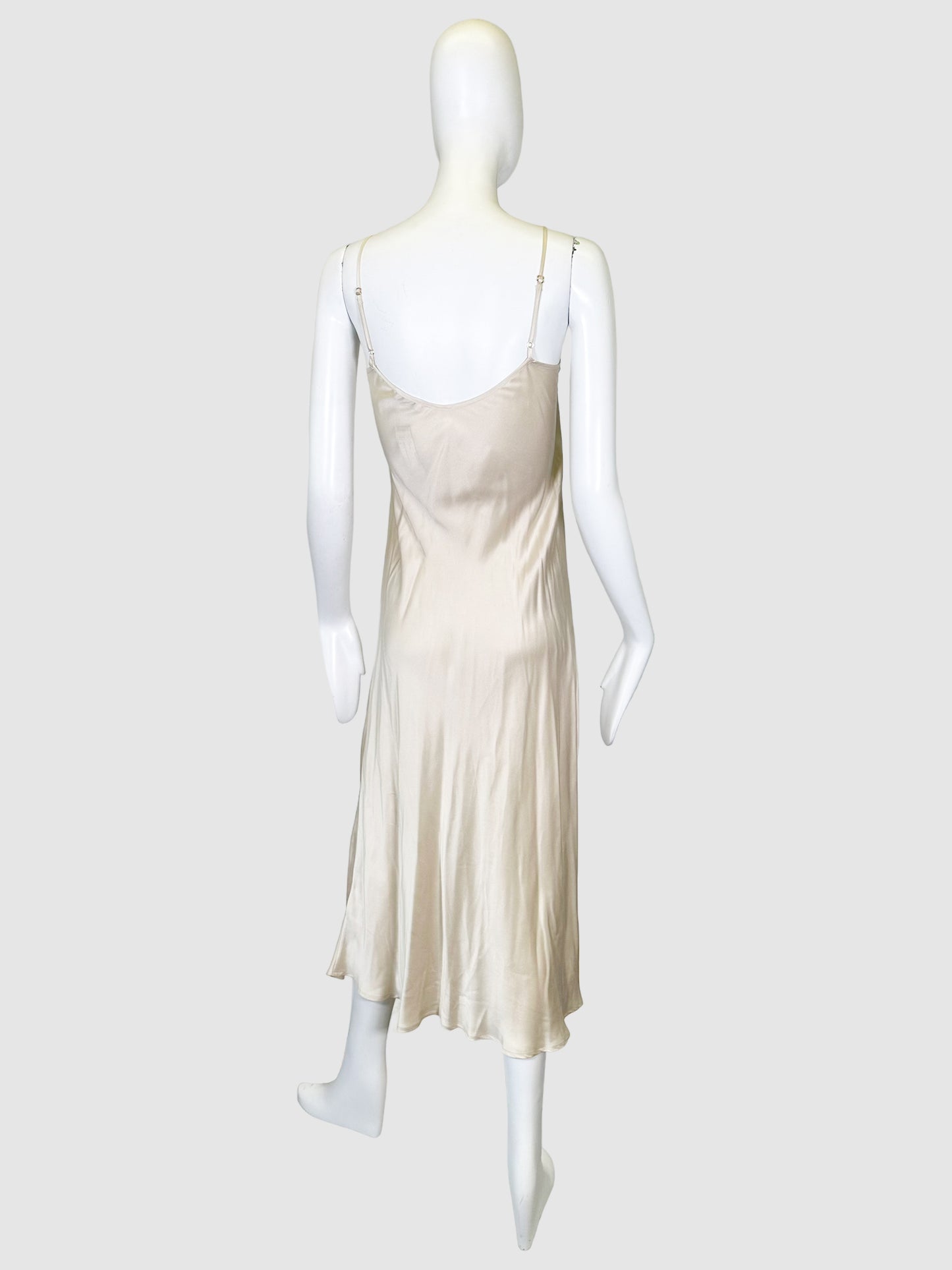 Silk Laundry V-Neck Slip Silk Dress - Size L