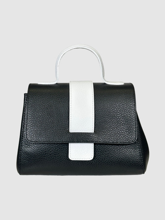 Vera Pelle Leather Crossbody Flap Bag