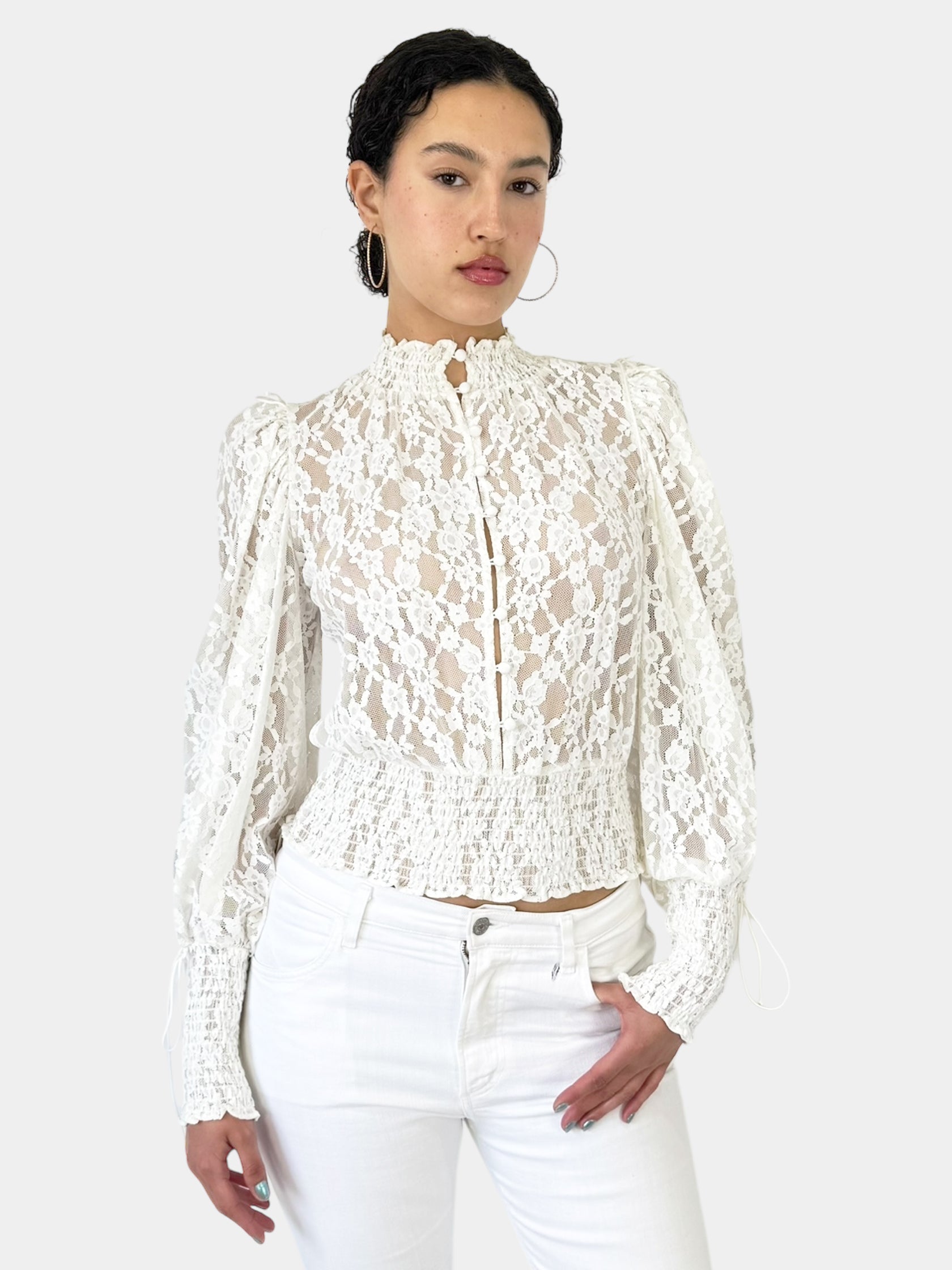 Lace Mock Neck Top