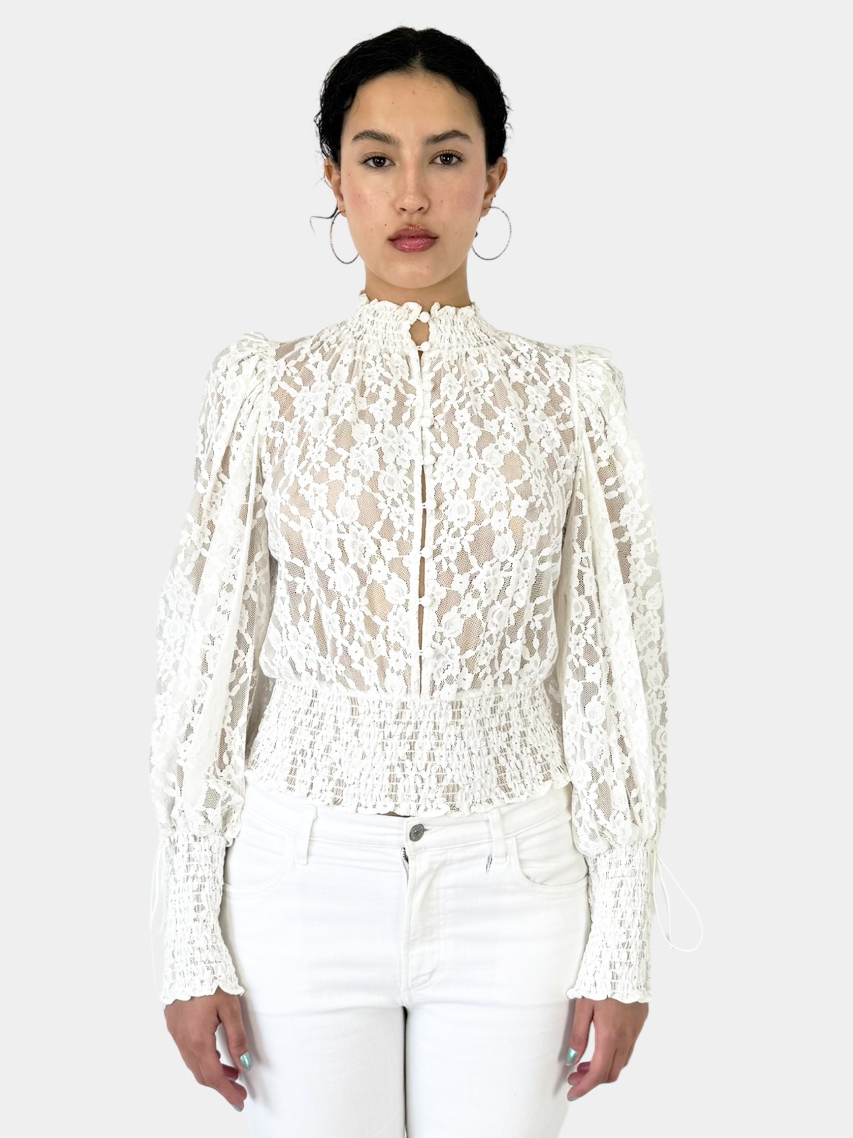Lace Mock Neck Top